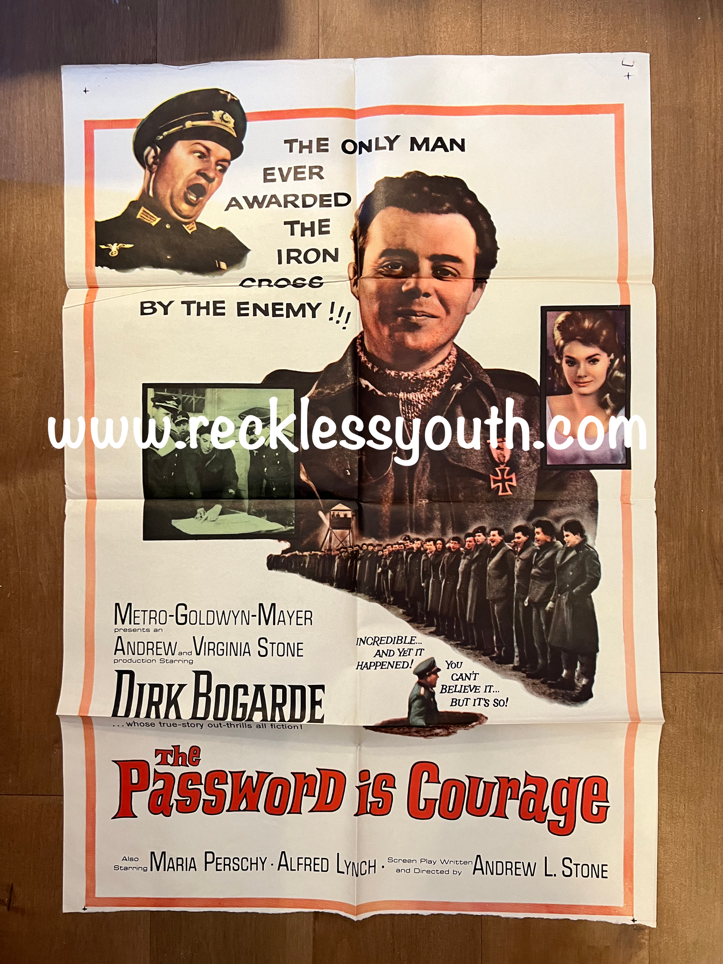 Password is Courage - 1963 - Rare - Vintage Movie Poster One Sheet