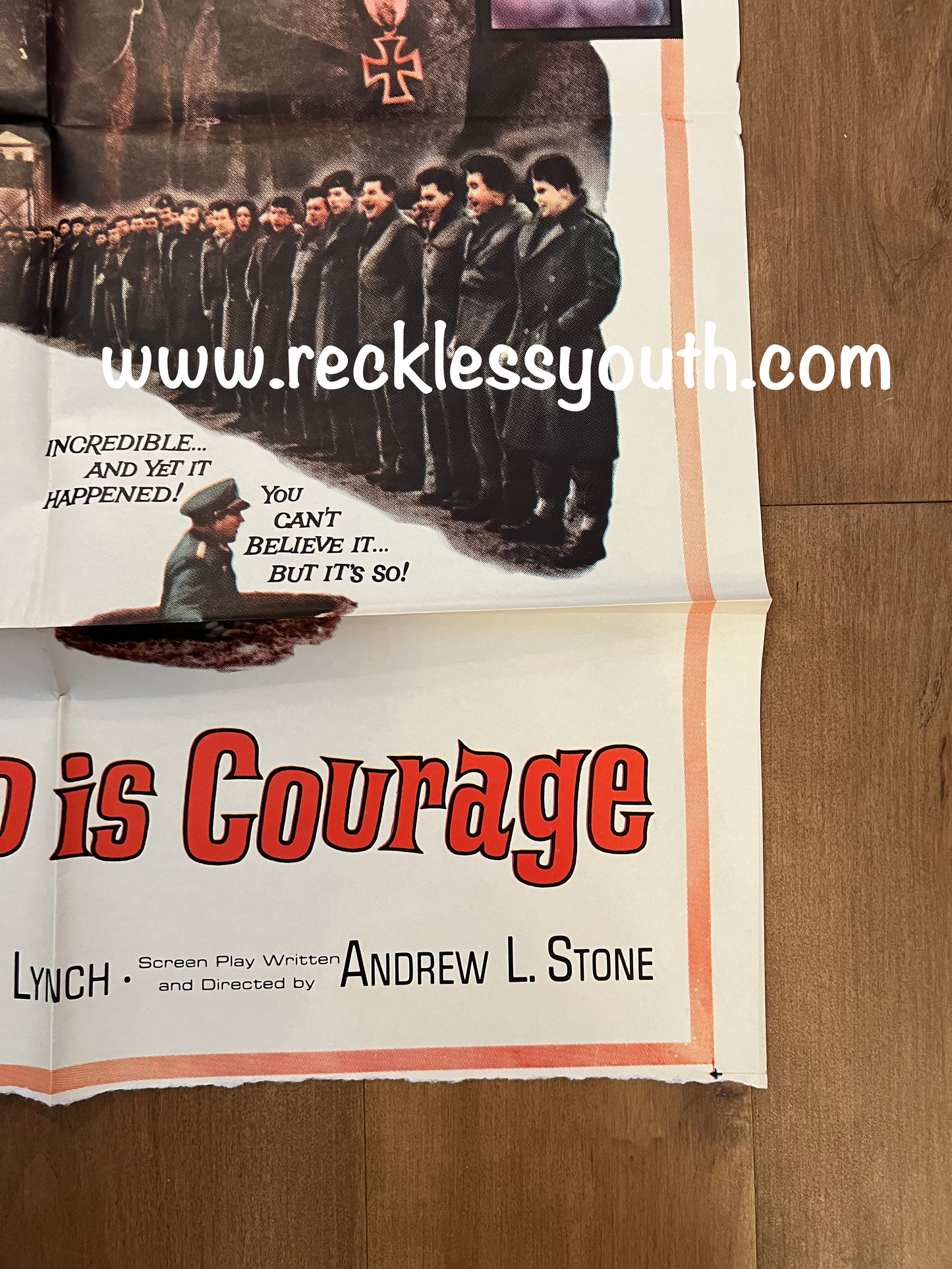 Password is Courage - 1963 - Rare - Vintage Movie Poster One Sheet