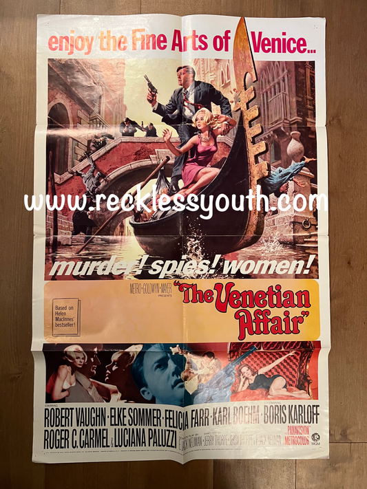 Venetian Affair - 1967 - Rare  - Vintage Movie Poster One Sheet